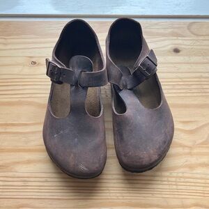Birkenstock Paris Brown Mary Jane Shoes